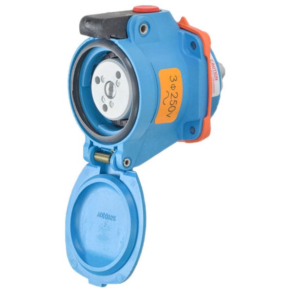 Pin & Sleeve Receptacle, 20 A, 250V AC, Three Phase, 3 Pole, Screw Terminals Wire Connection Type